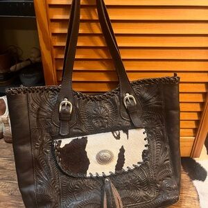American West Purse with Cow Hide